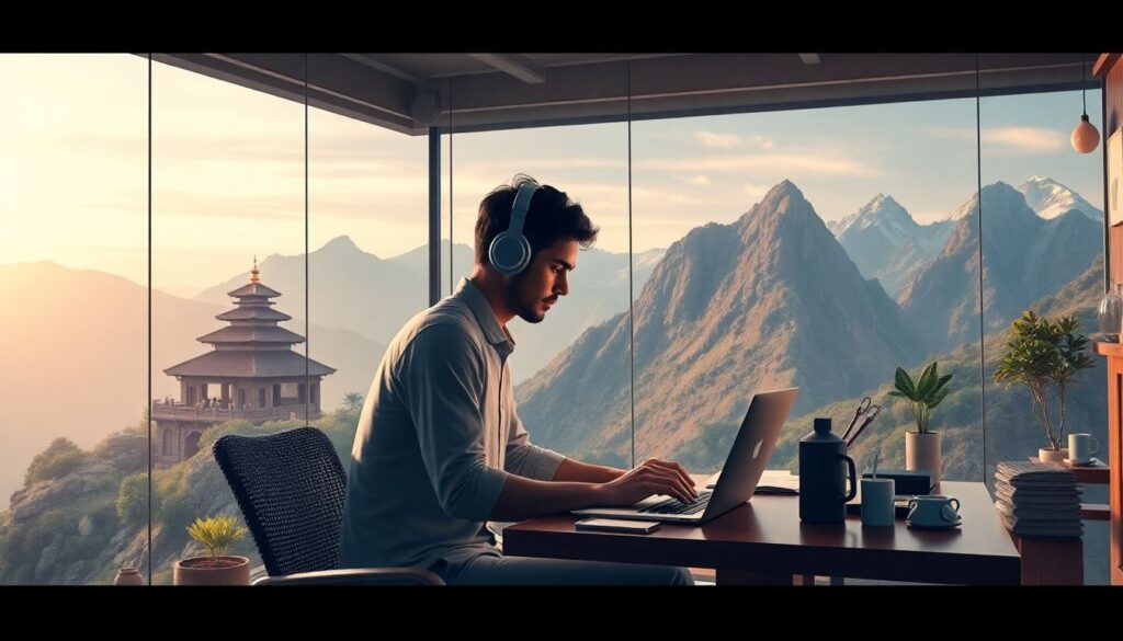 Как управлять финансами цифровому кочевнику для стабильной и свободной жизни Как управлять финансами как цифровой кочевник - иллюстрация