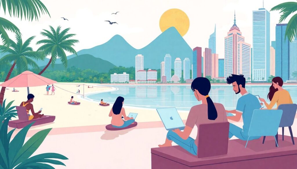 Как управлять финансами цифровому кочевнику для стабильной и свободной жизни Как управлять финансами как цифровой кочевник - иллюстрация