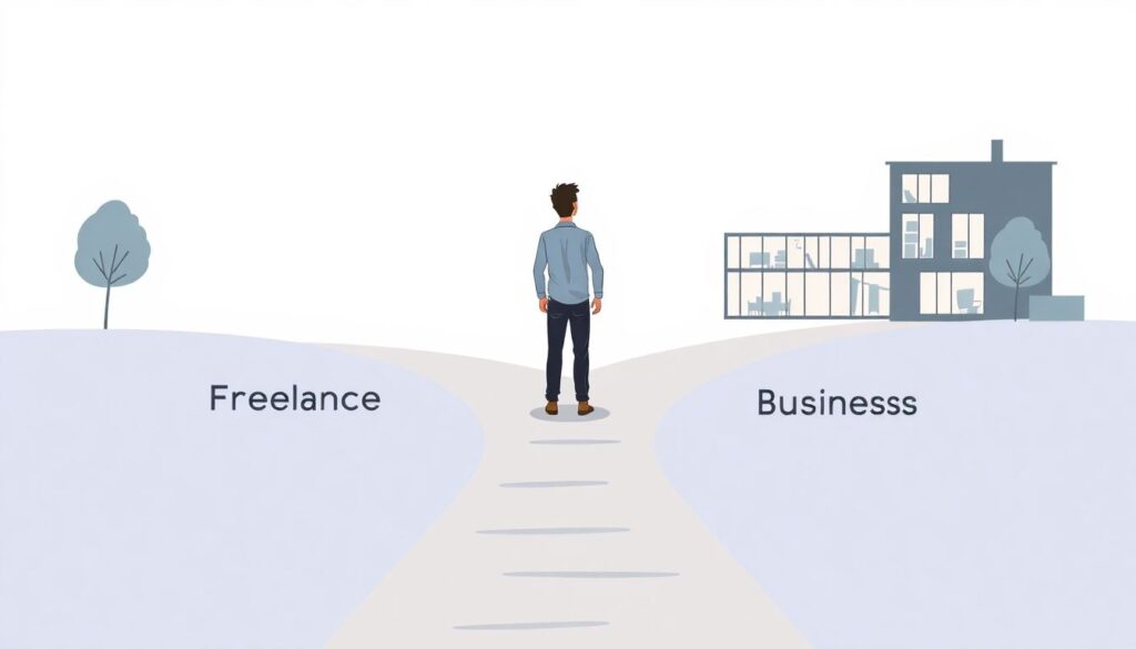 Управление финансами при переходе с фриланса к открытому бизнесу без ошибок Как управлять своими финансами при переходе от фриланса к открытию собственного бизнеса - иллюстрация