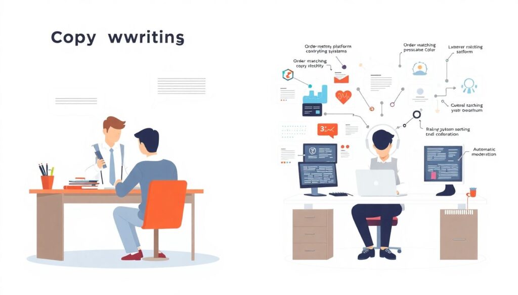 Платформа для копирайтинга и редактирования — как выбрать лучшую для поиска работы Как выбрать платформу для поиска работы по копирайтингу или редактированию - иллюстрация