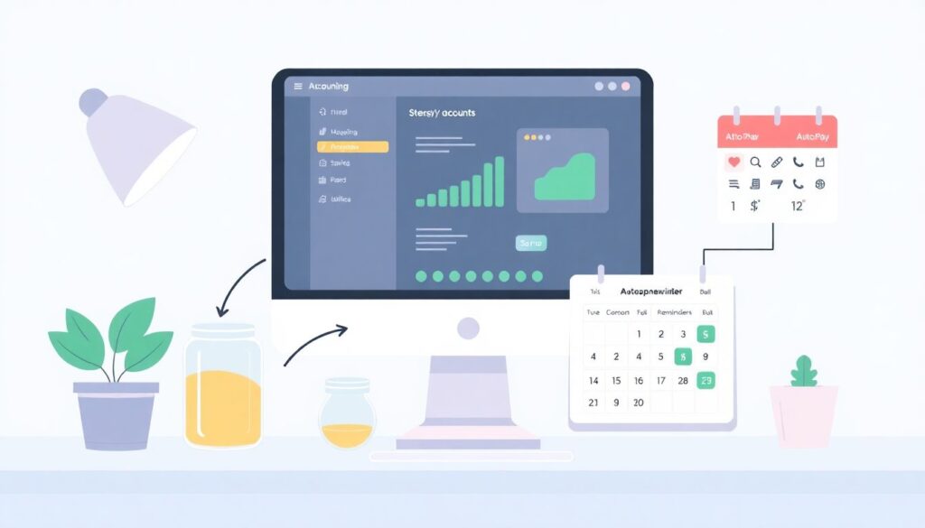 Автоматизация финансов с помощью технологий для экономии времени и повышения эффективности Как использовать технологии для автоматизации своих финансов и экономии времени - иллюстрация