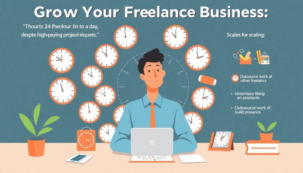 Как масштабировать фриланс-бизнес и зарабатывать больше денег онлайн Как масштабировать свой фриланс-бизнес и зарабатывать больше денег - иллюстрация