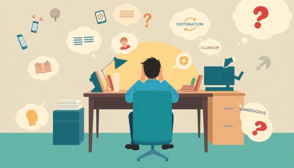 Как избежать отвлекающих факторов и улучшить концентрацию при работе и учебе Как избежать отвлекающих факторов и оставаться сосредоточенным - иллюстрация