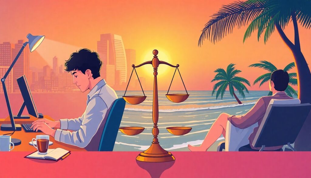Как достичь здорового баланса между работой и личной жизнью - иллюстрация
